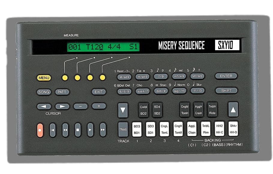nero, sequenza di miseria sxy 10, sxy10, visualizzazione, 001 t 12q 4/4, t12q, s1, sequencer, midi, musica, studio, musica, studio, tecnologia, attrezzatura, musicale, Audio, suono, registrazione, elettronica, digitale, elettrico, produzione, sequenziamento, controllo, isolato, sfondo bianco, isolato su bianco, singolo oggetto, oggetti isolati, bianca, materiale elettrico, elettricità, pannello di controllo, industria elettronica, combustibile e produzione di energia, in casa, avvicinamento, nessuno, numero, testo, precisione, strumento di misura, sceneggiatura occidentale, macchinario, ritagliare, scienza, tastiera, parte della macchina, colore nero, componente elettrico, metro - strumento di misura, blocco di connessione, 1080P