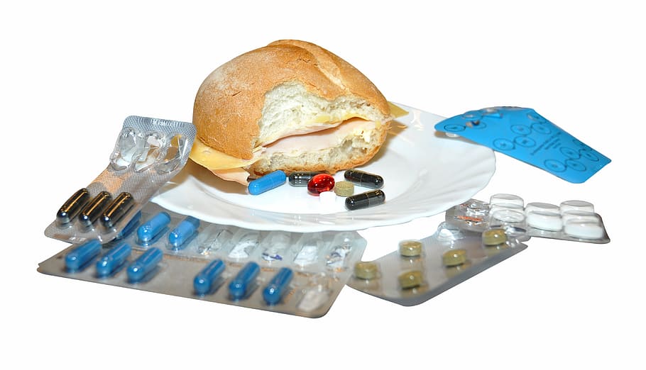 drogues, suplement, pa, fons blanc, a l'interior, menjar, blau, tir de l'estudi, tallar, menjar i beguda, cap gent, forquilla, estri de cuina, primer pla, salut i medicina, natura morta, utensili per menjar, menjar poc saludable, esmorzar, ganivet, berenar, 4K