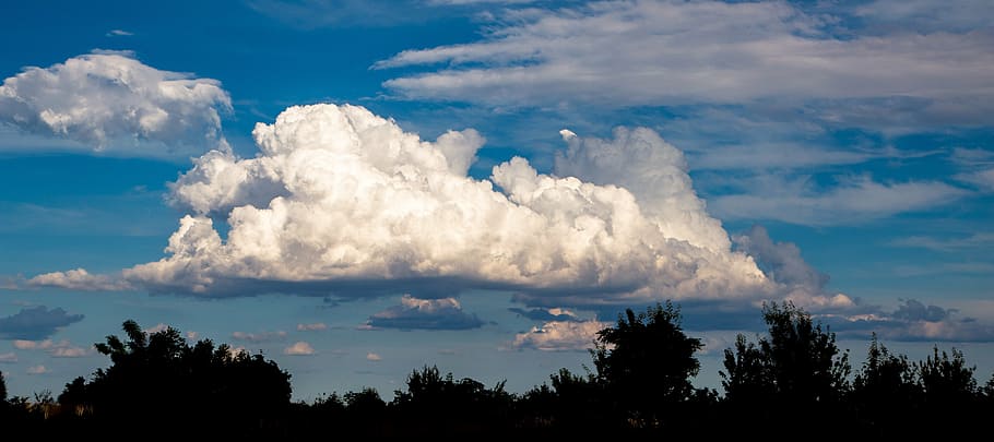 Sky, himlen, blå, solnedgang, sky - himmel, himmel, træ, plante, scenics - natur, skønhed i naturen, natur, ingen mennesker, miljø, landskab, cloudscape, Skov, udendørs, ro, atmosfære, silhuet, ikke-urbane scene, 5K