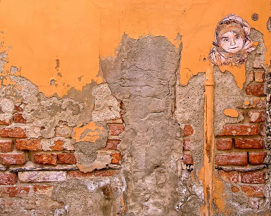 Nahansicht, Foto, Orange, grau, Wandfarbe, braun, Backsteinmauer Foto, Textur, Wand, grunge, texturiert, verwittert, Ziegelwand, rustikal, Geschichte, Kunst und Handwerk, die Vergangenheit, Religion, Wandbau - Funktion, die Architektur, Glauben, Darstellung, Skulptur, Anbetungsstätte, menschliche Darstellung, gebaute Struktur, Reiseziele, uralt, Kreativität, Tourismus, Kunst, Spiritualität, alt, Statue, keine Leute, alte Zivilisation, stein material, draußen, Backstein, alte Geschichte, Archäologie, 1080P