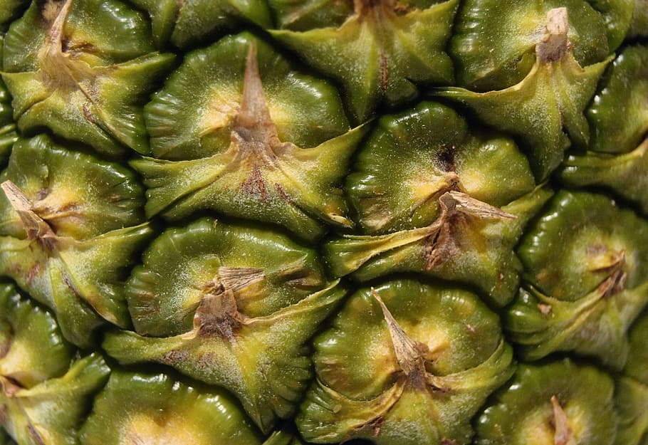 ananas, ovoce, zblízka, makro, tapeta na zeď, Pozadí, ovoce a zelenina, jídlo, zdravý, čerstvé ovoce, čerstvý, sladký, jídlo a pití, Zdravé stravování, celý rám, blahobyt, svěžest, detail, zelená barva, nikdo, vzor, stálý život, texturou, zeleniny, uvnitř, tropické ovoce, artyčok, velká skupina objektů, zralý, 5K
