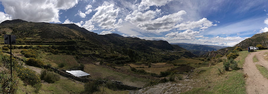 himmel, skyer, Peru, bjerg, scenics - natur, landskab, sky - himmel, miljø, natur, bjergkæde, skønhed i naturen, ingen mennesker, dag, panoramisk, jord, udendørs, rejse, arkitektur, rejsemål, dal, aktivitet, bjergtop, 5K, CC0, offentligt domæne, royaltyfrie