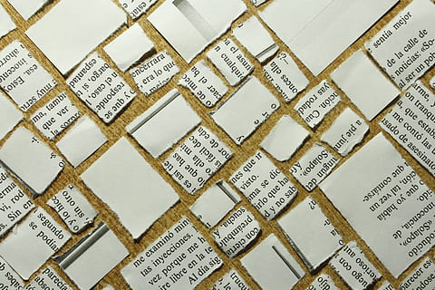 paper, torn, desktop, text, backgrounds, full frame, indoors, no people, pattern, communication, western script, close-up, arts culture and entertainment, high angle view, old, abundance, directly above, large group of objects, architecture, script, sheet, 5K, CC0, public domain, royalty free