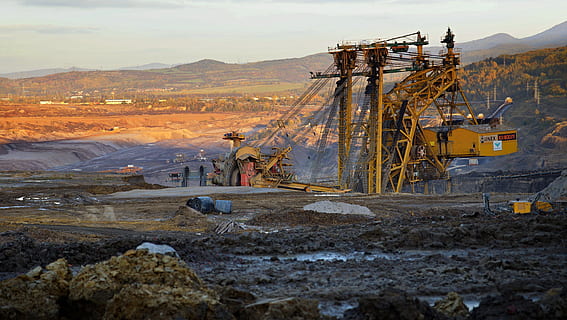 udvinding, mine, maskine, kul, gravemaskine, kulminedrift, kæmpe maskine, overflade, minedrift, industri, miljø, brændstof og elproduktion, himmel, natur, landskab, bjerg, beskæftigelse, udendørs, dag, udstyr, maskineri, kulmine, byggebranchen, arkitektur, miljøspørgsmål, jord, fossilt brændstof, solnedgang, stenbrud, industrielt udstyr, 5K, CC0, offentligt domæne, royaltyfrie