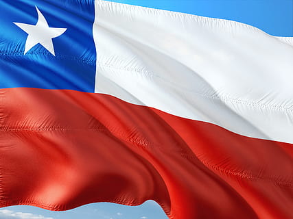 rosso, bianca, blu, bandiera, internazionale, chile, patriottismo, ambiente, Colore bianco, tessile, nessuno, vento, agitando, natura, sfondi, seta, forma, rugoso, volante, la libertà, 4K, CC0, dominio pubblico, privo di copyright