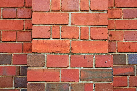 Reihen, Säule, Wand, Ziegel, Block, rot, Backstein, Block, Mauerwerk, Konstruktion, die Architektur, Oberfläche, Ziegelwand, Design, Steinwand, Außen, texturiert, Gebäude, Material, Wandbau - Funktion, Hintergründe, Vollbild, gebaute Struktur, Muster, keine Leute, Tag, braun, Wiederholung, Nahansicht, Gebäudehülle, draußen, gestalten, 1080P, CC0, gemeinfrei, lizenzfrei