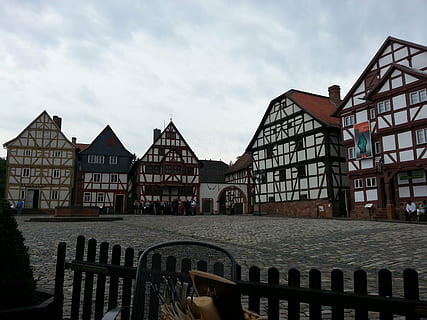 Alemania, medieval, ciudad, arquitectura, estructura construida, exterior del edificio, edificio, nube - cielo, cielo, agua, naturaleza, día, Distrito residencial, casa, barandilla, río, destinos de viaje, nadie, al aire libre, transporte, casa adosada, 2K, CC0, dominio público, libre de derechos