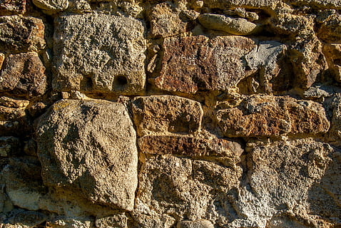Wand, Stein, Textur, Steinwand, Material, Beton, Hintergründe, Muster, die Architektur, Wandbau - Funktion, stein material, Rau, Geschichte, keine Leute, gebaute Struktur, die Vergangenheit, solide, texturiert, Vollbild, Tag, uralt, alt, Rock, Natur, alte Ruine, Rock - Objekt, draußen, Archäologie, alte Zivilisation, ruiniert, 4K, CC0, gemeinfrei, lizenzfrei