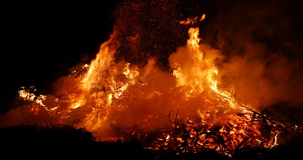 fire forest photo, fire, easter fire, easter, burning, fire - natural phenomenon, heat - temperature, flame, motion, night, orange color, no people, nature, warning sign, bonfire, sign, communication, outdoors, glowing, dark, smoke - physical structure, inferno, black color, black background, explosive, 4K, CC0, public domain, royalty free