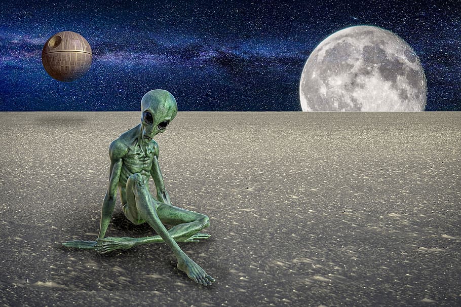 planeta, Luna, bola, humano, astronomía, espacio, cielo, noche, representación humana, naturaleza, nadie, representación, Arte y artesanía, semejanza masculina, planeta - espacio, estrella - espacio, Luna llena, al aire libre, exploración espacial, futurista, esfera, compuesto digital, 4K