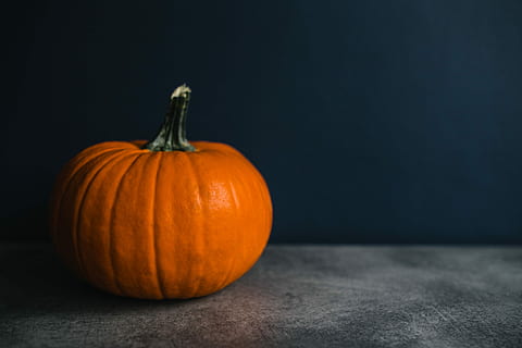 autumn pumpkin, Autumn, Pumpkin, fall, halloween, thanksgiving, orange Color, vegetable, season, decoration, october, no People, nature, studio shot, freshness, food and drink, food, single object, indoors, close-up, healthy eating, black background, copy space, celebration, wellbeing, wood - material, still life, dark, ripe, 4K