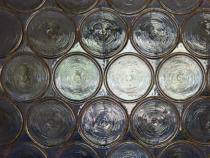 glass, background, translucent, circles, texture, full frame, backgrounds, circle, geometric shape, close-up, shape, no people, large group of objects, pattern, still life, arrangement, glass - material, repetition, design, side by side, stack, textured, abundance, in a row, wet, concentric, silver colored, 4K, CC0, public domain, royalty free
