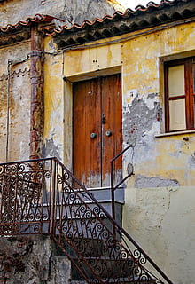 closed, door, time, end, old, railing, casa antica, wall, scalea, calabria, italy, architecture, decadence, old town, village, old walls, old houses, entrance, built structure, building exterior, building, house, weathered, no people, day, safety, security, wood - material, residential district, staircase, protection, window, outdoors, deterioration, wrought iron, 2K, CC0, public domain, royalty free