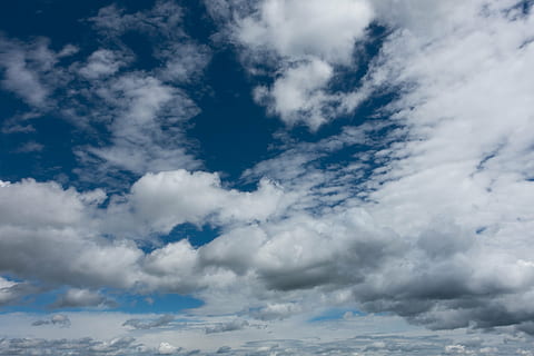 nuages ​​blancs, nuage, ciel, bleu, blanc, gris, district, la nature, Météo, nuage - ciel, arrière-plans, cloudscape, journée, en plein air, air, cumulus, été, couvert, paysages, beauté dans la nature, faible angle de vue, paysages - nature, personne, tranquillité, couleur blanche, scène tranquille, idyllique, environnement, météorologie, vaporeux, 5K, CC0, domaine public, libre de droits