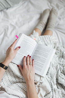 photo, woman, bed, book, cup, coffee, hands, Soft, cup of coffee, white, relax, time, blanket, indoor, cosy, comfortable, cozy, comfy, hygge, reading, women, caucasian Ethnicity, people, one Person, holding, females, indoors, human Hand, adult, close-up, human body part, one woman only, only women, high angle view, publication, real people, hand, education, furniture, lifestyles, activity, paper, body part, nail, finger, 5K