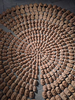 Faces, Theater, Mask, Comedy, Drama, comedy, drama, masquerade, tragedy, disguise, no people, indoors, day, close-up, pattern, large group of objects, abundance, arrangement, full frame, architecture, high angle view, design, repetition, shape, still life, order, art and craft, creativity, in a row, wood - material, backgrounds, geometric shape, 4K, CC0, public domain, royalty free
