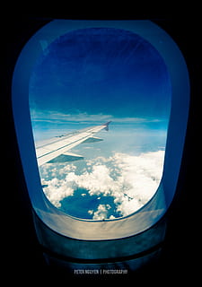peter nguven fotografering, fly, vindue, vinge, vingespids, Sky, overskyet, blå himmel, luftfartøj, sky - himmel, himmel, transportform, transportmidler, flyvende, rejse, natur, køretøj interiør, ingen mennesker, luftfoto, flyvinger, gennemsigtig, hav, udendørs, scenics - natur, blå, luftfartsindustrien, 2K, CC0, offentligt domæne, royaltyfrie