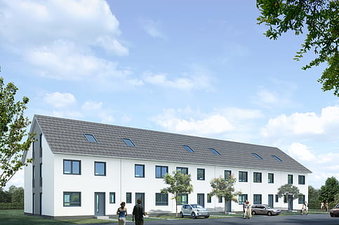 blanco, gris, hormigón, casa, nubes cúmulos, Casa adosada, villa, representación, visualización, arquitectura, visualización 3d, visualización arquitectónica, paisaje, edificio, cgi, nube - cielo, exterior del edificio, cielo, estructura construida, día, transporte, naturaleza, modo de transporte, coche, Vehículo de motor, árbol, Distrito residencial, planta, al aire libre, luz del sol, ciudad, moderno, 4K, CC0, dominio público, libre de derechos