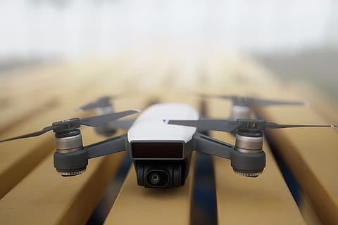 camera, technology, lens, blur, daylight, drone, drone cam, electronics, equipment, focus, hobby, modern, outdoors, wireless, focus on foreground, no people, close-up, security, metal, indoors, safety, day, wood - material, group of objects, still life, group, table, selective focus, protection, industry, connection, silver colored, 1080P, CC0, public domain, royalty free