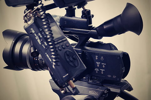 black, shoulder-mount video camera, mount, video camera, sony, lens, walimex, camera, focal length, close, video, retro look, digital, camera lens, sony vg30, camcorder, equipment, optics, photo camera, technology, photography, digital camera, film, recording, audio, recorder, audio recorder, filming, media, film camera, microphone, rode, tascam, close-up, studio shot, military, no people, indoors, machinery, black color, communication, focus on foreground, photographic equipment, metal, photography themes, arts culture and entertainment, still life, white background, machine part, camera - photographic equipment, day, man made object, 2K, CC0, public domain, royalty free