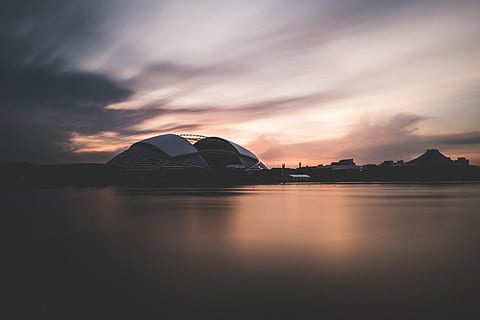 beton, bygning, legeme, vand, Sydney Opera Hus, Australien, den lange ventetid, natur, solnedgang, afspejling, landskab, himmel, sommer, scenics, skumring, strand, udendørs, hav, skønhed i naturen, rolig scene, ingen mennesker, ferier, rejse, sky - himmel, bygget struktur, arkitektur, bygning udvendig, scenics - natur, havnefronten, ro, by, rejsemål, 4K, CC0, offentligt domæne, royaltyfrie