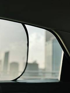 tempo, fermare, veicolo, ha aperto, quarto di vetro, finestra, auto, costruzione, vista, città, vetro - materiale, trasparente, avvicinamento, nessuno, in casa, giorno, cielo, concentrarsi sulle conoscenze acquisite, architettura, struttura costruita, natura, nuvola - cielo, silhouette, interno del veicolo, messa a fuoco selettiva, riflessione, 4K, CC0, dominio pubblico, privo di copyright