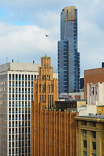Melbourne, l'horizon, eureka, architecture, Australie, ville, victoria, bâtiment, gratte ciel, point de repère, extérieur du bâtiment, structure construite, ciel, nuage - ciel, extérieur d'immeuble de bureaux, grand - haut, la nature, journée, moderne, Bureau, personne, la tour, district résidentiel, en plein air, paysage urbain, horizon urbain, quartier financier, appartement, 4K, CC0, domaine public, libre de droits