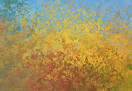 giallo, blu, astratto, pittura, sfondo, struttura, modello, la zona, design, retrò, formato orizzontale, trama di sfondo, superficie, vecchio, fotogramma intero, sfondi, nessuno, giorno, caratteristica della parete, intemperie, struttura costruita, pianta, architettura, strutturato, avvicinamento, all'aperto, arrugginito, natura, corri giù, bellezza nella natura, crescita, deterioramento, lichene, 2K, CC0, dominio pubblico, privo di copyright