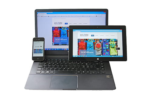 black, laptop computer, computer;, microsoft surface, pro, 2 2-, 2-in-1, laptop;, iphone 4, notebook, tablet, smartphone, responsive, computer, touch screen, ipad, laptop, iphone, technology, wireless technology, communication, connection, studio shot, portable information device, internet, white background, no people, indoors, computer network, smart phone, text, screen, mobile phone, cut out, close-up, data, 4K, CC0, public domain, royalty free