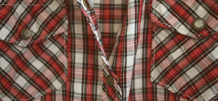 gris, negre, vermell, plaid, camisa de vestir, butxaca al pit, pit, butxaca, roba, patró, samarretes, blanc, patró comprovat, tèxtil, fons, tartan, material, cotó, estovalles, textura, marc complet, primer pla, a l'interior, dia, una persona, secció mitjana, camisa de botó, vista frontal, adult, moda, roba d'home, corbata, camisa a quadres, 1080P