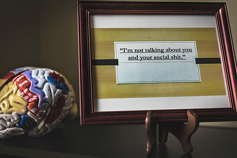 “i’m, talking, social, shit.”, wooden, photo frame, stand, communication, indoors, text, no people, technology, business, western script, representation, finance, computer, politics, screen, bone, human representation, healthcare and medicine, computer monitor, corporate business, sign, 5K, CC0, public domain, royalty free