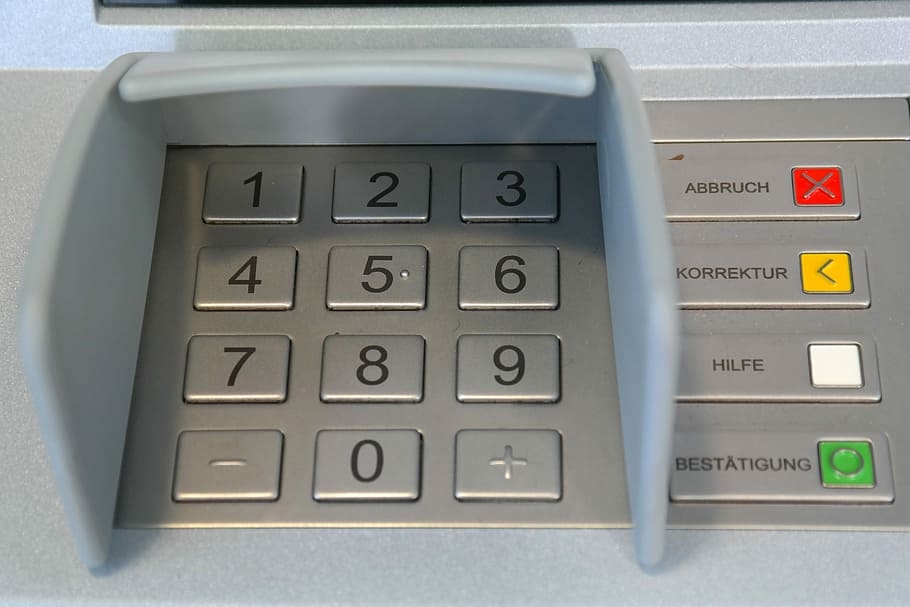 teclat de màquina ATM, atm machine, teclat, màquina, domini públic, tecnologia, negocis, Finances, atm, nombre, banca, comunicació, text, cap gent, primer pla, a l'interior, connexió, calculadora, gris, guió occidental, tir de l'estudi, metall, precisió, vista d’angle alt, telèfon, natura morta, polsador, color plata, 5K