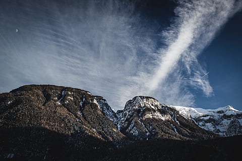 snow mountain, clouds, mountain, white, cloudy, sky, Alps, Italy, mountain rainge, cloud, nature, snow, scenics, landscape, mountain Range, mountain Peak, outdoors, no People, blue, cloud - Sky, extreme Terrain, landscapes, beauty In Nature, winter, scenics - nature, snowcapped mountain, cold temperature, environment, rock, storm, power in nature, 5K, CC0, public domain, royalty free