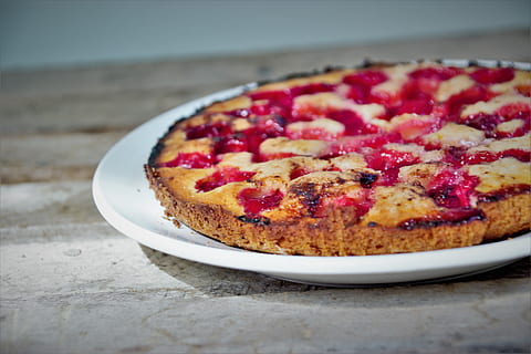 pie, baking, food, sweets, cooking, dessert, confectionery, dish, kitchen, tasty, delicious, bake, sweet, colorful, red, cherry, nutrition, taste, summer, closeup, food and drink, sweet food, fruit, baked, cake, indulgence, freshness, close-up, berry fruit, sweet pie, healthy eating, indoors, plate, ready-to-eat, temptation, no people, tart - dessert, baked pastry item, fruitcake, 5K, CC0, public domain, royalty free