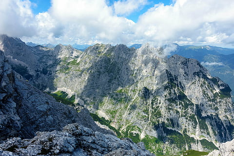 vysokohorský, Skála, letní, hora, Příroda, Evropské Alpy, venku, krajina, horský vrchol, scén, Evropa, krása v přírodě, nebe, scenics - příroda, mrak - nebe, pohoří, rock - objekt, klid, klidné scény, pevný, životní prostředí, mimoměstské scény, den, nikdo, idylický, přistát, formace, erodoval, 5K, CC0, veřejná doména, bez autorských práv