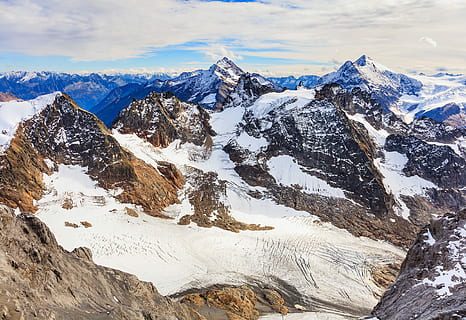 žiemą, mt., titlis, Šveicarija, kraštovaizdžio nuotrauka, kalnas, sniego laukas, kraštovaizdį, sniegas, debesis, Rokas, šalta temperatūra, grožis gamtoje, vaizdai - gamta, kalnų, snowcapped kalnas, dangus, aplinką, debesis - dangus, pobūdį, nėra žmonių, ramioje scenoje, ramybė, dieną, ne miesto scenoje, kalnų viršūnė, lauke, formavimas, 4K, CC0, Viešasis domenas, nemokamai