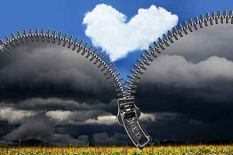 hvid, grå, skyer, grøn, Mark, græs illustration, lynlås, hjerte, himmel, vejr, positiv, følelser, åben, dom, mål, kraft, motivering, livets glæde, natur, komponere, sky - himmel, flyvende, dag, udendørs, ingen mennesker, bevægelse, græs, miljø, digital komposit, sport, livsstil, risiko, storm, fritidsaktivitet, udøver, ildevarslende, spænding, 4K, CC0, offentligt domæne, royaltyfrie