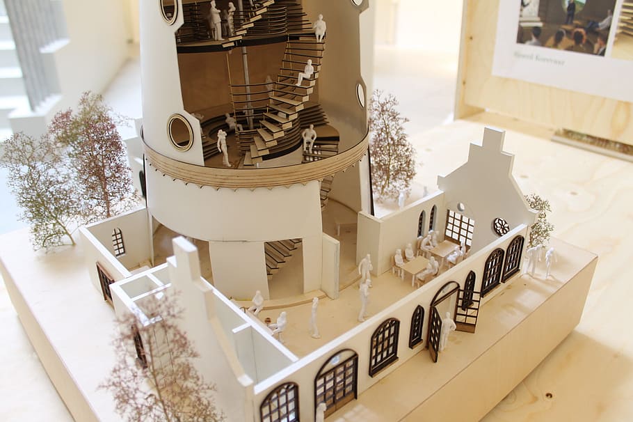 construcció, disseny, pla, edifici, disseny, linea de producció, cap gent, a l'interior, fabricació d’equips, arquitectura, dia, estructura construïda, model arquitectònic, Color blanc, taula, vista d’angle alt, creativitat, planta, art i artesania, finestra, barri residencial, casa, funció de construcció de parets, naturalesa, luxe, 2K