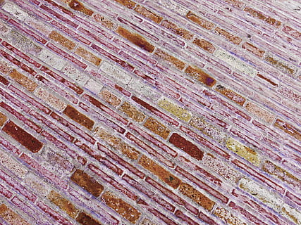 paviment, maons, fons, resum, marc complet, patró, textura, cap gent, material de fusta, primer pla, vell, marró, rovellat, resistent, dia, estructura construïda, a l'aire lliure, multicolor, paret, arquitectura, vista d’angle alt, metall, 4K, CC0, domini públic, lliure de regalies