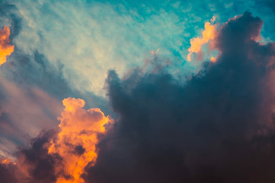 cumulus nimbus sky, grå, orange, blå, himmel, dagtimerne, Sky, mørk, solnedgang, solopgang, sigma, kanon, stil, tapet, unsplash, rød, farve, cielo, sky - himmel, natur, scenics - natur, skønhed i naturen, miljø, orange farve, røg - fysisk struktur, ingen mennesker, brænding, ild, brand - naturligt fænomen, udendørs, cloudscape, dramatisk himmel, baggrunde, varme - temperatur, miljøspørgsmål, miljøskader, forurening, magt i naturen, luftforurening, 5K