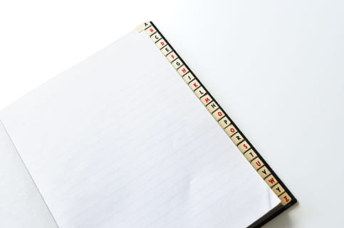 hvidt styret papir, åben notesbog, Bestil, notesbog, sprede, blank, papir, åben, side, tom, hvid, design, skrive, Bemærk, plads, skabelon, faner, Information, foret, brevfaner, adressebog, årgang, gammel, kopiere plads, studio skud, hvid farve, ingen mennesker, hvid baggrund, indendørs, skåret ud, spiralformet, enkelhed, tæt på, filmindustrien, note pad, stilleben, enkelt objekt, nummer, spiral notesbog, ren, 4K, CC0, offentligt domæne, royaltyfrie