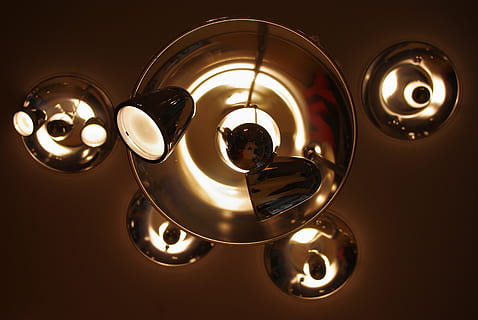 lamp, light, lighting, light source, spotlight, ceiling lamp, light bulb, spot, candlestick, energy, hell, elektrik, bulbs, current, electric light, rays, technology, electricity, illuminated, no people, indoors, lighting equipment, glowing, light - natural phenomenon, close-up, candle, reflection, metal, geometric shape, luxury, shiny, burning, fire, wealth, group of objects, circle, shape, electric lamp, 4K, CC0, public domain, royalty free