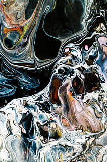 Nahansicht, Foto, sortiert, Farbe, abstrakt, Malerei, fließen, Fluss, schwarz, abstrakte Kunst, Hintergrund, modern, Fantasie, schließen, Struktur, Kreativität, Acrylgemälde, Abstraktes Gemälde, keine Leute, Muster, Hintergründe, Wasser, Vollbild, mehrfarbig, Natur, draußen, Tag, Chaos, Kunst und Handwerk, Design, Bewegung, gemälde, abstrakte Hintergründe, 4K, CC0, gemeinfrei, lizenzfrei