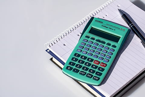 green, casio calculator, white, notebook, beside, pen, Casio, calculator, calculation, notepad, notes, writing tool, office, block, marker pen, desk pad, paper, note, leave, stickies, write down, office accessories, schreiber, business, finance, document, technology, no people, close-up, computer chip, day, number, indoors, green color, mathematics, still life, high angle view, table, single object, studio shot, accuracy, gray, calculating, wireless technology, keypad, 5K, CC0, public domain, royalty free