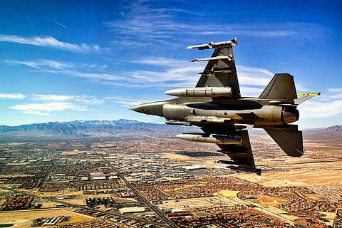 grå, jagerfly, flyvende, basen, Jet, fighter, himmel, skyer, Las Vegas, nevada, landskab, militær, uden for, naturskøn, bjerge, luftfartøj, transportform, transportmidler, fly, hær, dag, ingen mennesker, natur, luftvåben, sky - himmel, udendørs, militære flyvemaskine, miljø, luftfartsindustrien, bjerg, 2K, CC0, offentligt domæne, royaltyfrie
