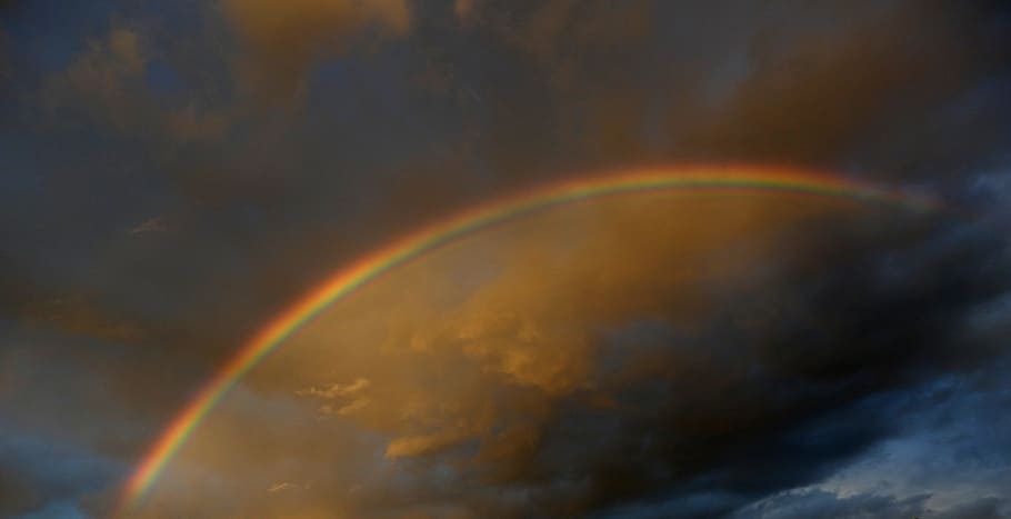 arc de Sant Martí, núvols, langenfeld, lichtspiel, tarda, núvols de pluja, posta de sol, cel, naturalesa, abendstimmung, vespre, núvol, ennuvolat, llum, cel de la nit, resum, fons, nit, blau, cap gent, multicolor, doble arc de Sant Martí, bellesa a la natura, núvol - cel, corba, escenics - natura, espectre, refracció, idíl·lic, fenomen natural, tranquil·litat, medi ambient, humit, escena tranquil·la, llum - fenomen natural, a l'aire lliure, pluja, 4K