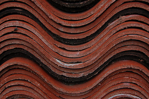 Muster, Desktop, Fliese, abstrakt, Konstruktion, Terrakotta, die Architektur, Stapel, Vollbild, Hintergründe, keine Leute, Nahansicht, texturiert, braun, Tag, Holz - Material, natürliches Muster, gebaute Struktur, Design, Rau, draußen, Dachziegel, Gebäude, Natur, alt, konzentrisch, 2K, CC0, gemeinfrei, lizenzfrei