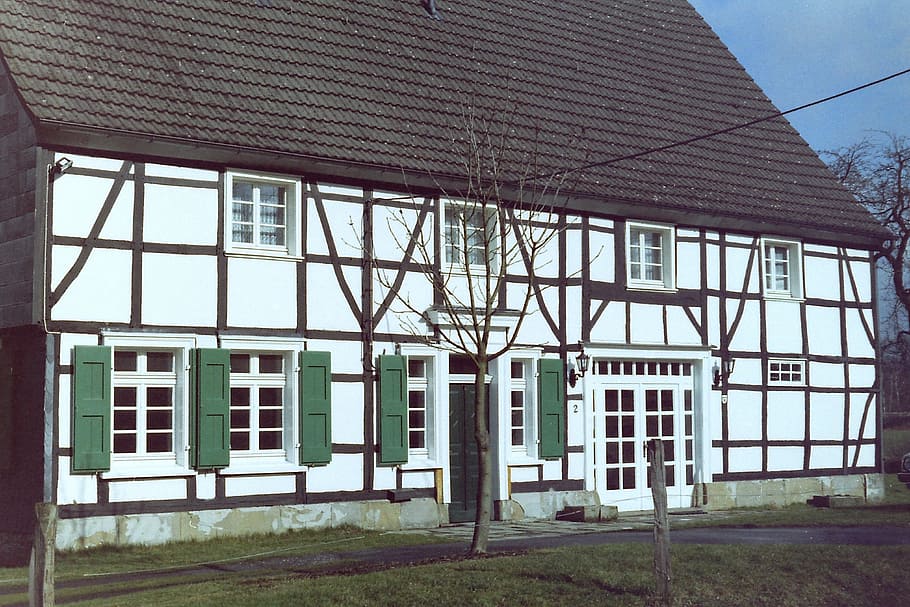 truss, hjem, facade, ned, bjerg, ned bjerg, historisk, moderniseret, vindue, arkitektur, bygning udvendig, bygget struktur, dag, bygning, glas - materiale, ingen mennesker, natur, plante, forladt, udendørs, himmel, hus, tag, træ, gammel, Mark, sollys, bare træ, 4K