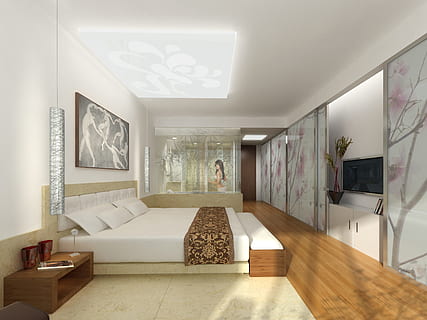 gris, de madera, marco de la cama, blanco, colchón, interior, hotel, representación, visualización, arquitectura, visualización 3d, visualización arquitectónica, paisaje, edificio, cgi, adentro, interior de la casa, cuarto doméstico, ventana, piso, mueble, moderno, nadie, lujo, día, casa, ausencia, sala, riqueza, interior de escaparate de casa, piso de madera, mesa, madera, pared - característica de la construcción, mesa de café, 2K, CC0, dominio público, libre de derechos