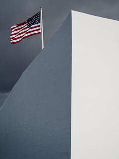 nothing, nada, none, flag, patriotism, striped, no people, copy space, red, low angle view, pride, architecture, nature, day, sky, shape, wall - building feature, built structure, outdoors, waving, wind, independence, national icon, 2K, CC0, public domain, royalty free